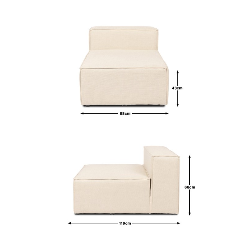 Modulares Sofa VANES Mittelsofa - beige