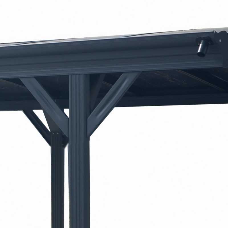 Design Carport PACO Überdachung anthrazit - 505x300 cm