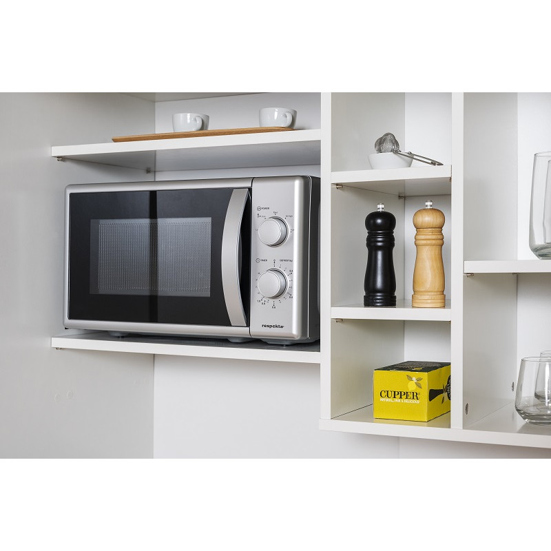 V34 - Schrankküche Küchenzeile weiss grau