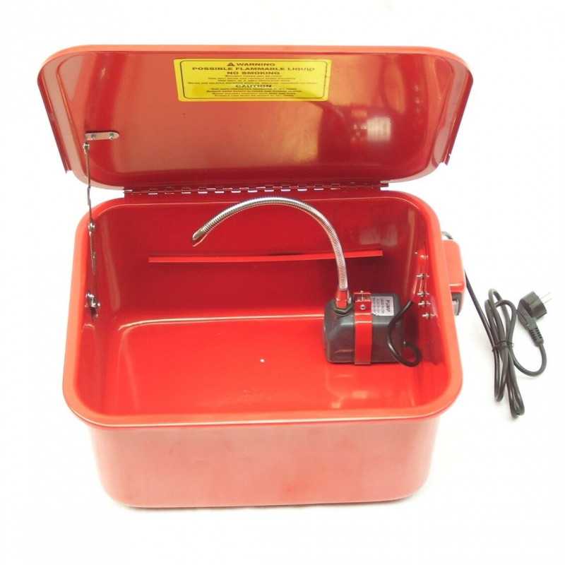07054 - Teilewaschgerät 13L mit Pumpe + Waschpinsel