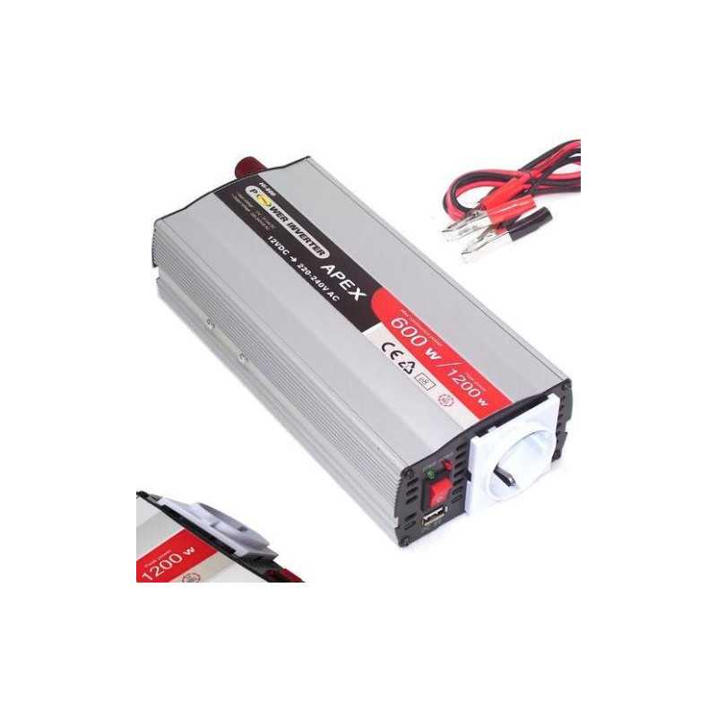 06149 - Spannungswandler 12V USB 600W / 1200W 1 Stecker