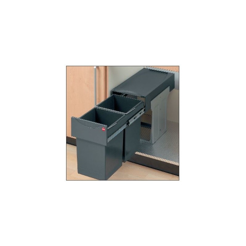 Abfallbehälter für Drehtürenschränke 2x15 Liter