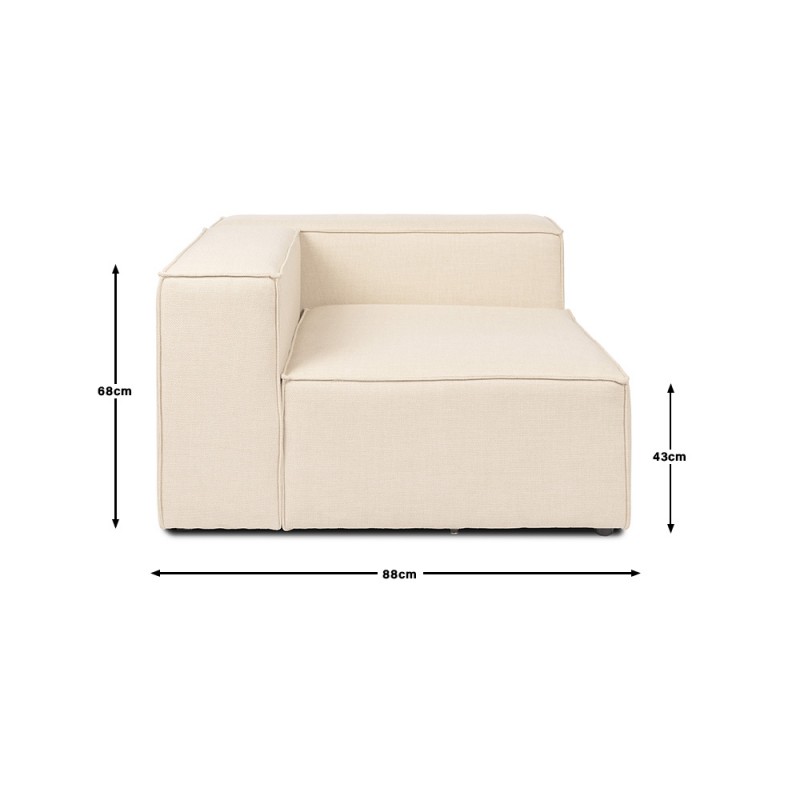 Modulares Sofa VANES Linkes Ecksofa - beige