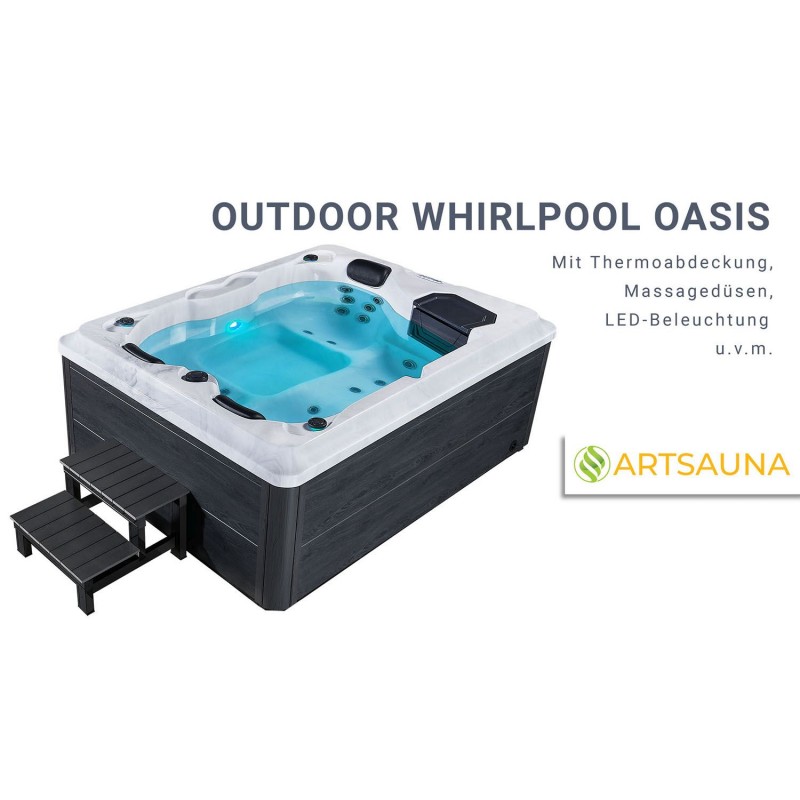 Angebot - Outdoor Whirlpool Oasis + Treppe & Abdeckung