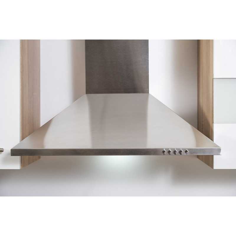V5 - Küchenzeile Singleküche 250cm Eiche Sägerau grau