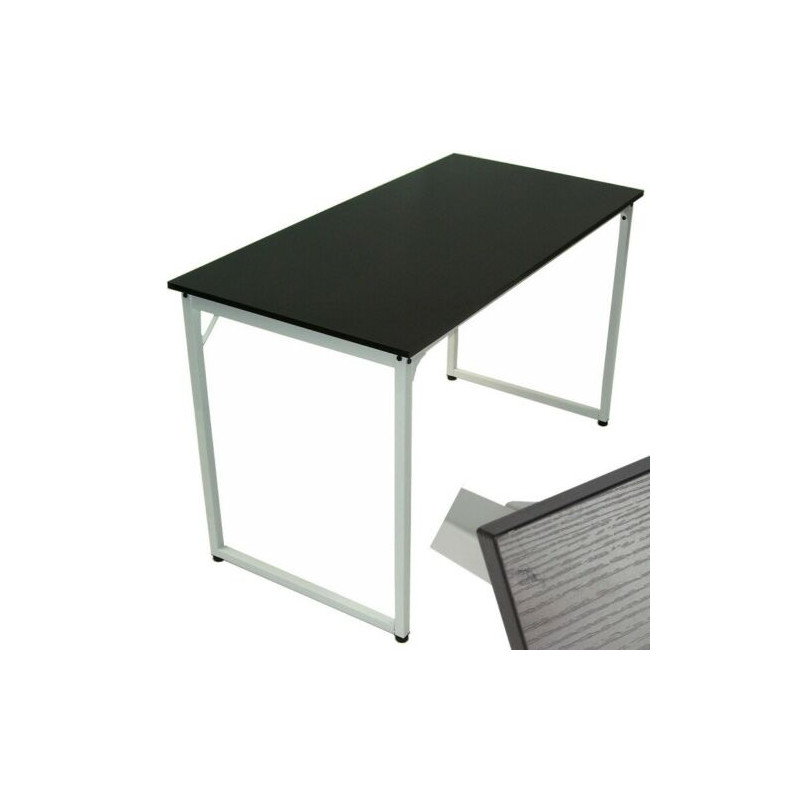 57050 - Schreibtisch 120x60cm Weiss/Schwarz
