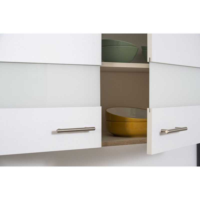 V3 - Küchenzeile Küchenblock 280cm Eiche Sonoma weiss