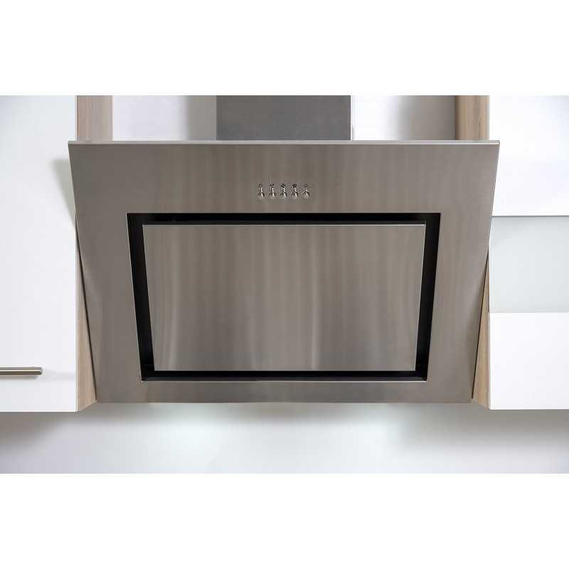 V16 - Küchenzeile Singleküche 210cm Eiche Sägerau grau