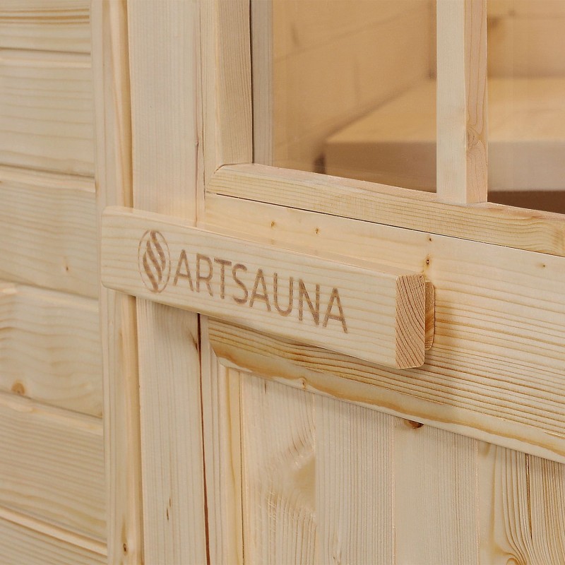 Traditionelle Sauna - Finnische Saunakabine LOSONE mit Ofen (8kW) + Zubehör - 200x200x256cm