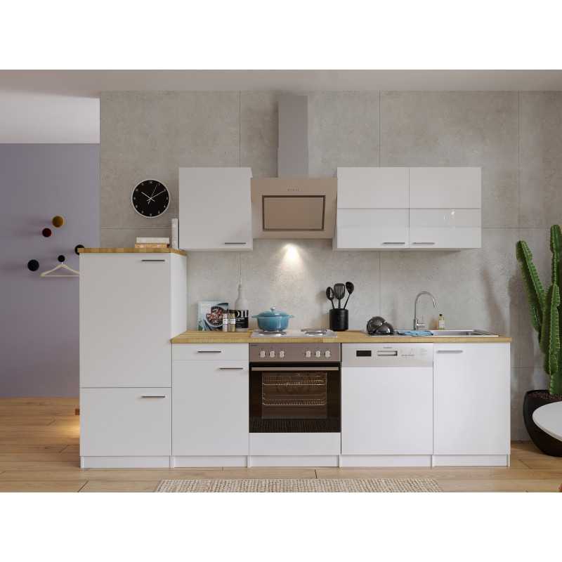 V29 - Küchenzeile Küchenblock 280cm weiss