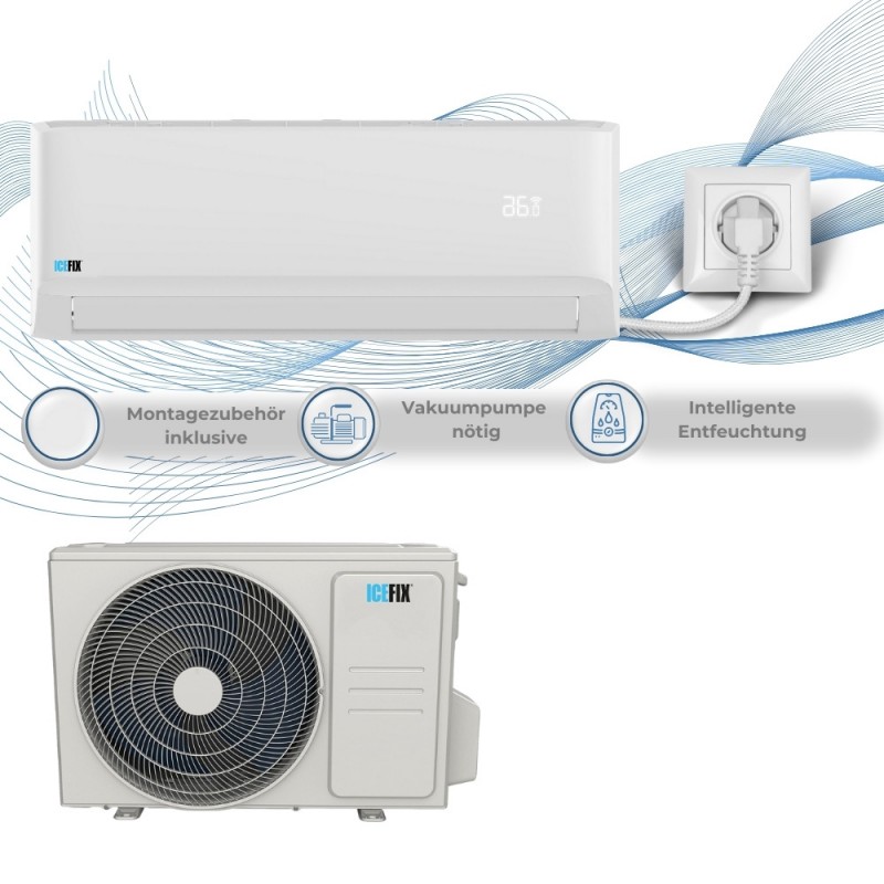 5in1- Klimaanlage SPLIT inkl. WiFi - 12000 BTU
