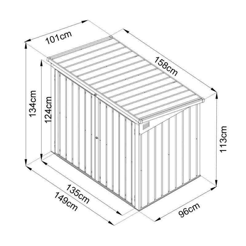 Mülltonnenbox RASU M - 2x 240L Box