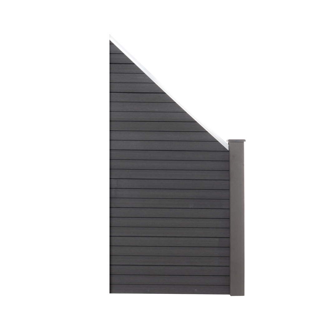 WPC Sichtschutzzaun CALLADO Sichtschutz grau - 1x Schrägelement