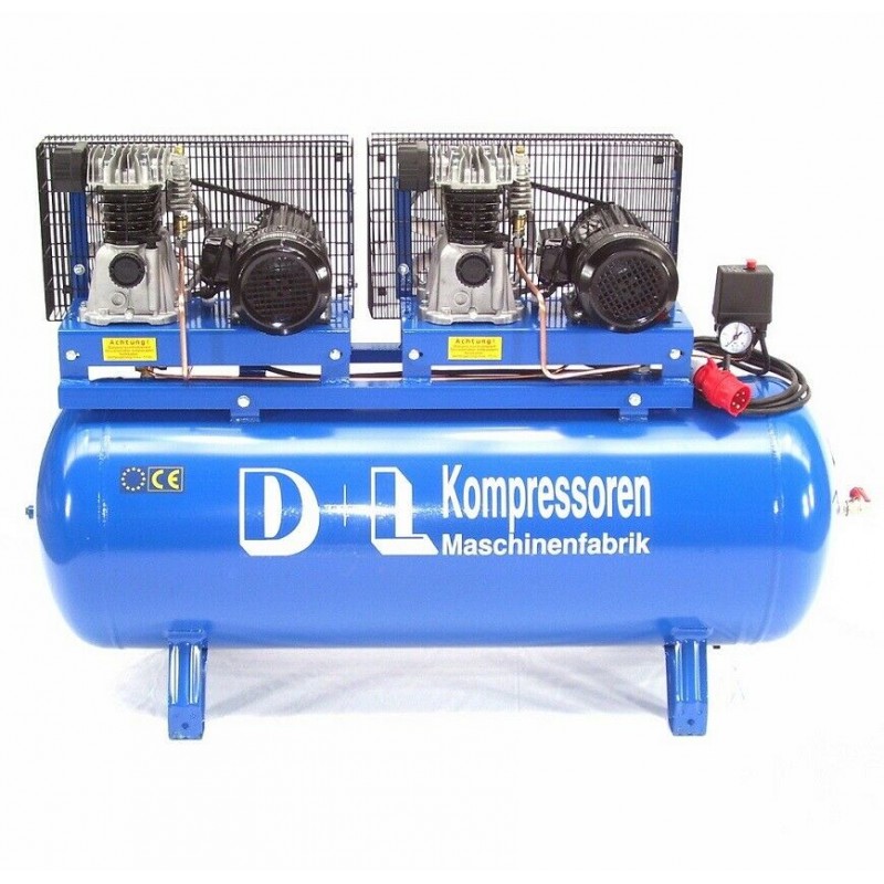 00021 - Druckluftkompressor Duo 900L 2x450/11/150D 6PS 400V Kolben