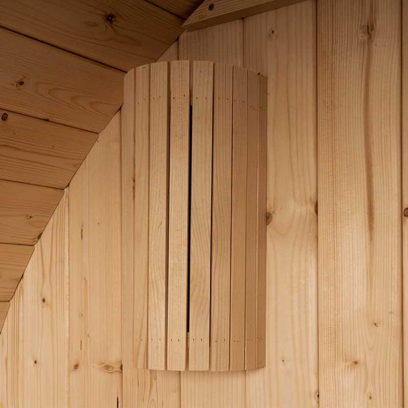 Traditionelle Sauna - Outdoor Fasssauna GENF XL mit Harvia-Saunaofen (8kW) - 195x192x220cm