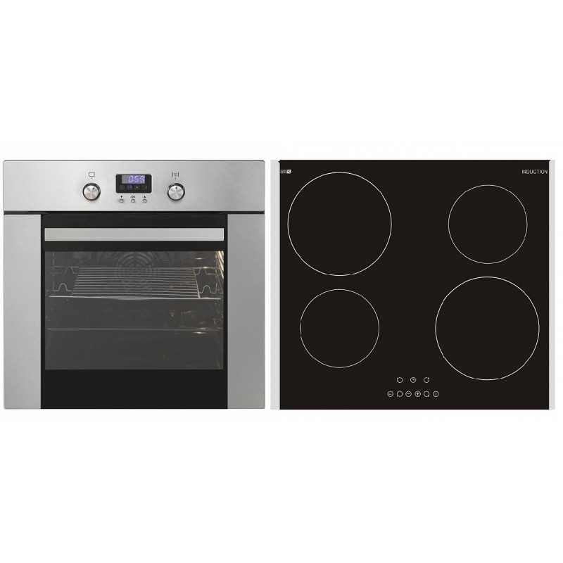 V31 - Küchenzeile Küchenblock 330cm Eiche Sonoma schwarz