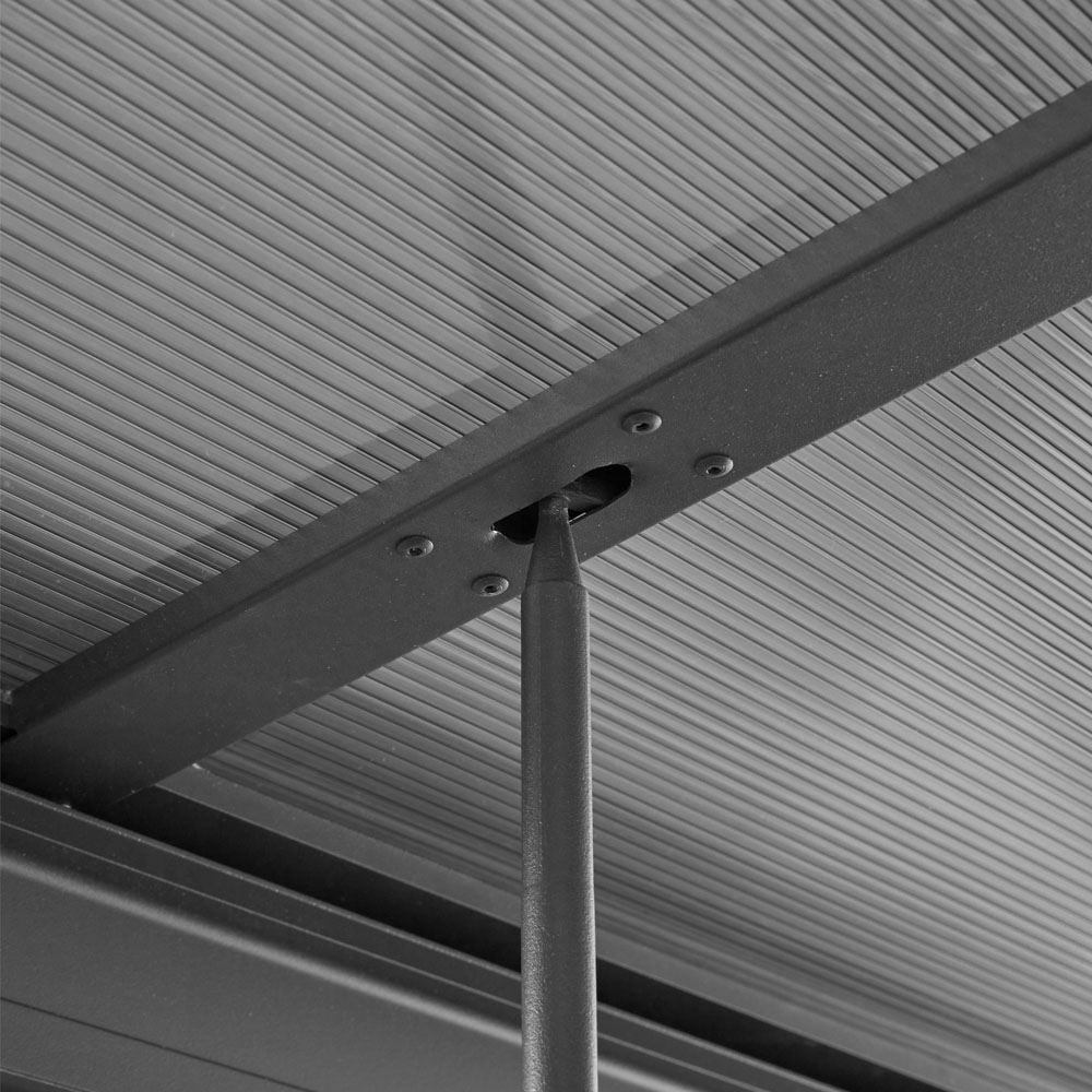 Terrassenüberdachung SILAS DELUXE - 579 x 295 x 233 / 272 cm Grau