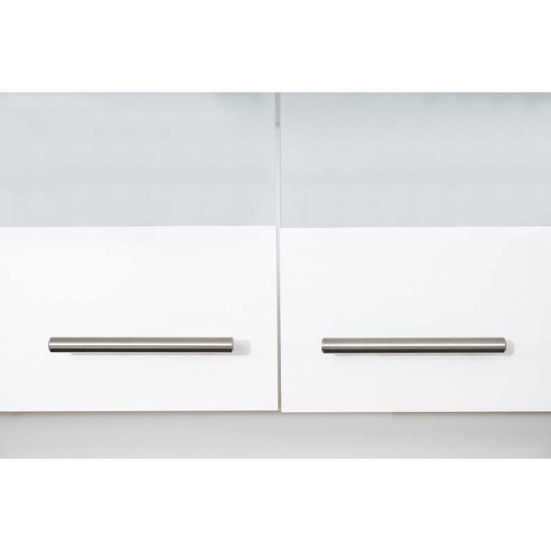V6 - Küchenzeile Singleküche 220cm weiss grau