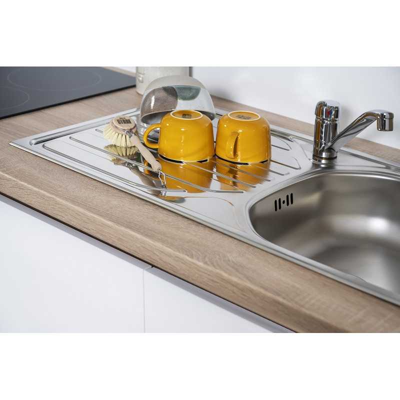 V5 - Küchenzeile Küchenblock 445cm Eiche Sonoma weiss