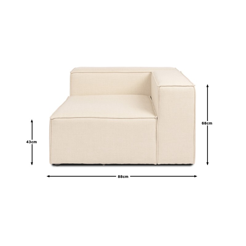 Modulares Sofa VANES Rechtes Ecksofa - beige