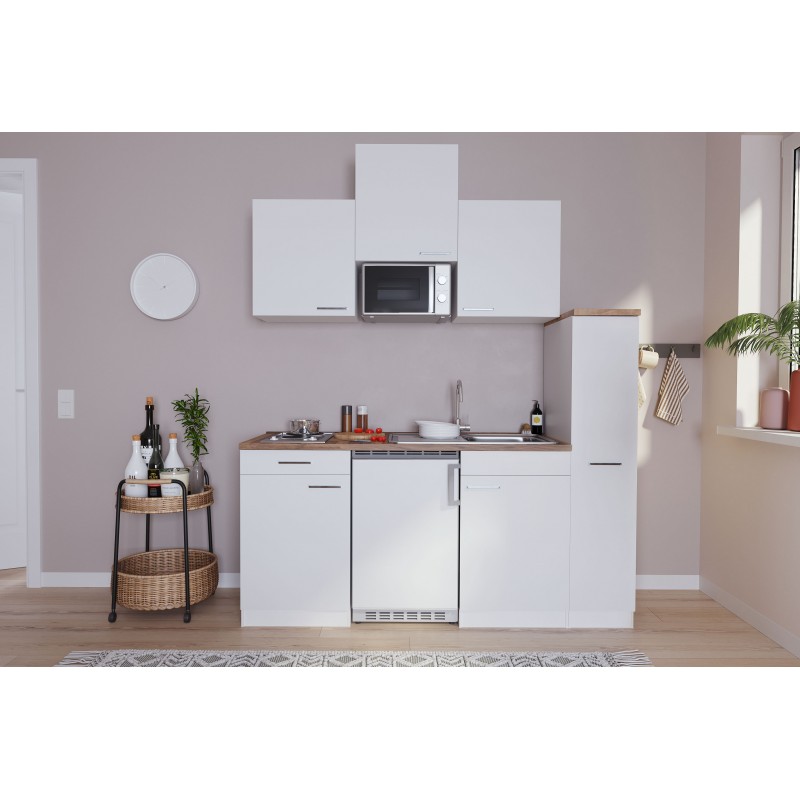 V18 - Singleküche Küchenzeile 180cm weiss