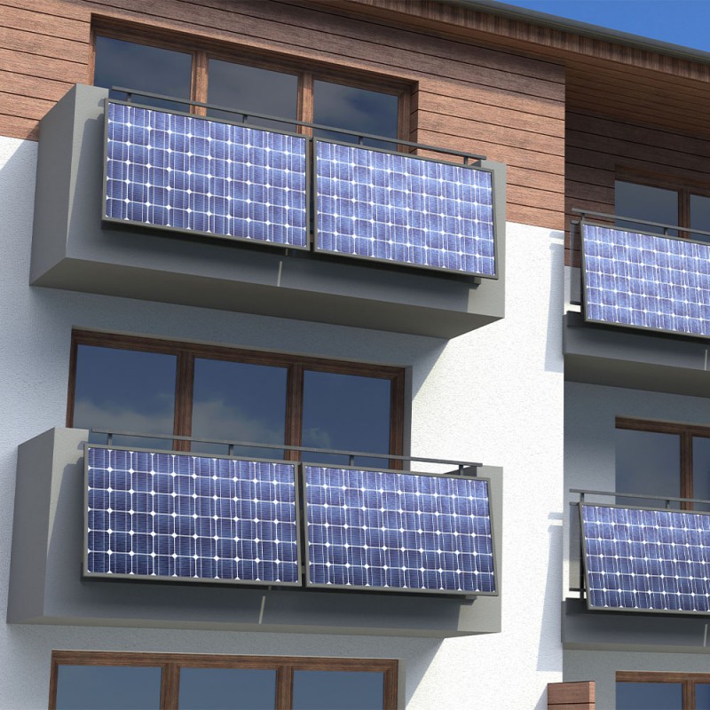 Balkonkraftwerk Komplettset Solarmodul 820W (2 x 410W) SUMMER