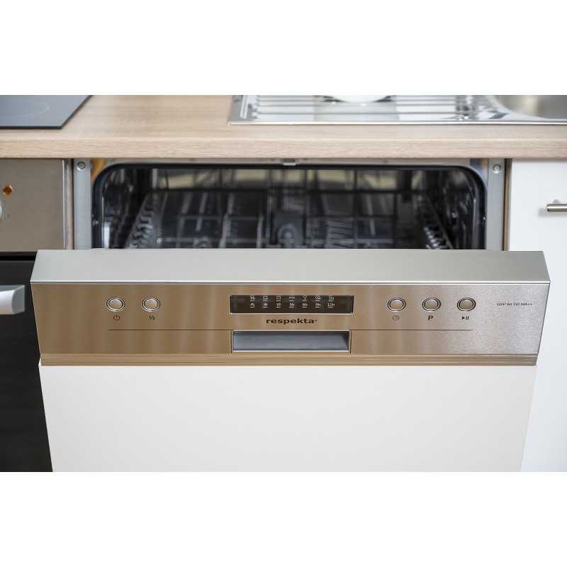 V12 - Küchenzeile Singleküche 220cm Eiche Sonoma weiss