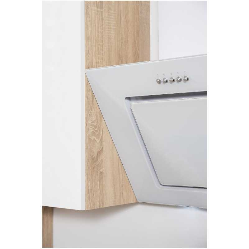 V12 - Küchenzeile Küchenblock 380cm Eiche Sonoma weiss