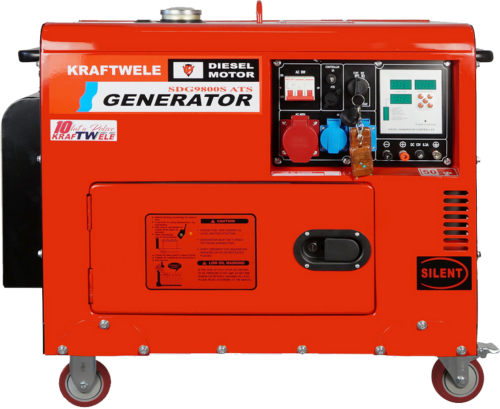 Diesel Stromerzeuger 400V Generator E-Start 9,5kW + ATS-BOX