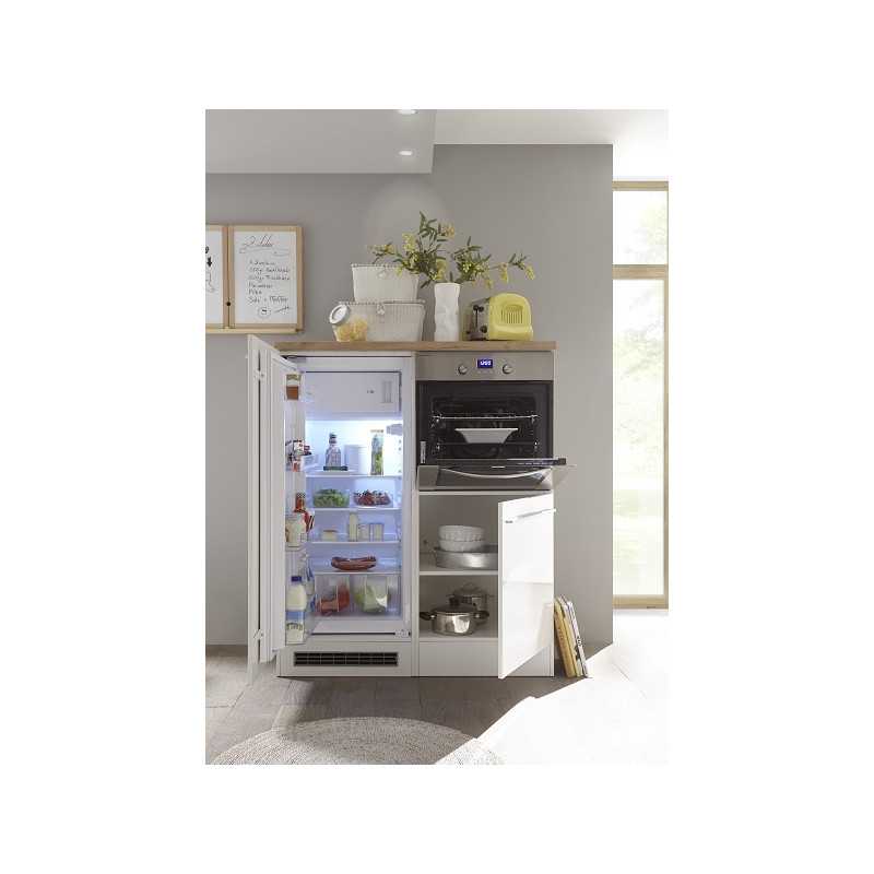 V16 - Küchenzeile Küchenblock 320cm weiss grau