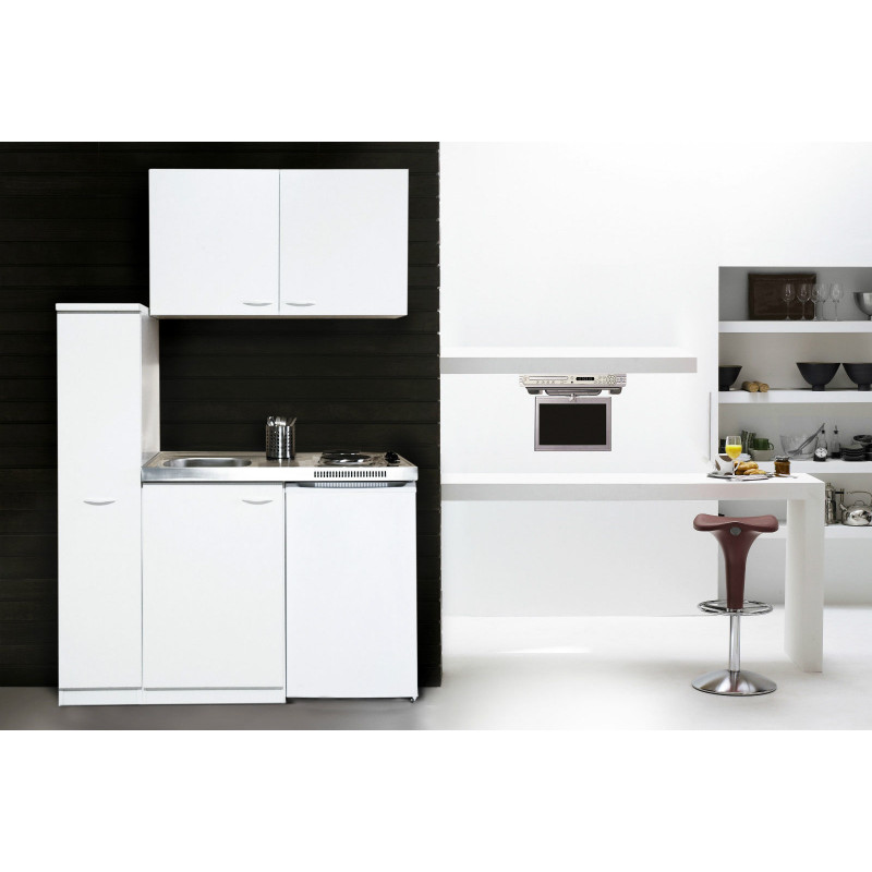 V25 - Miniküche Küchenzeile 130cm weiss