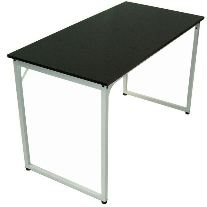 57050 - Schreibtisch 120x60cm Weiss/Schwarz