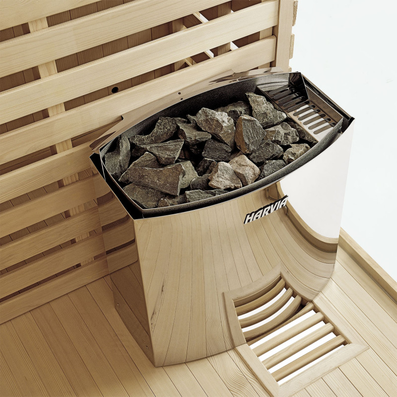 Traditionelle Sauna - Finnische Saunakabine TESSIN200 mit Ofen (8kW) + Zubehör - 200x200x200cm
