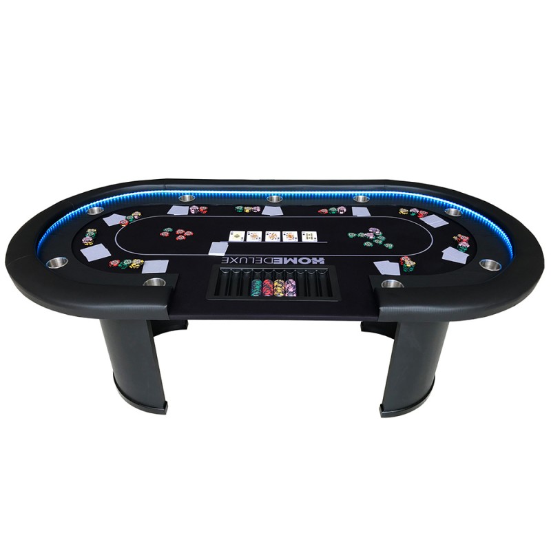 LED Pokertisch PROFI - 215x106x78 cm