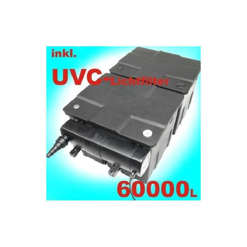 00168 - Teichfilter 60000L + UVC Lichtfilter 24W + Pumpe 3200L